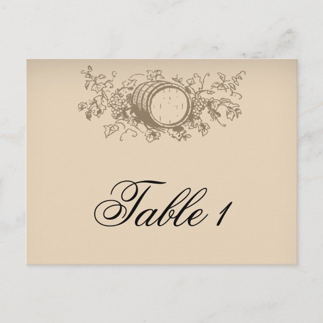 Numéro de table de la vinerie vintage (Devant)