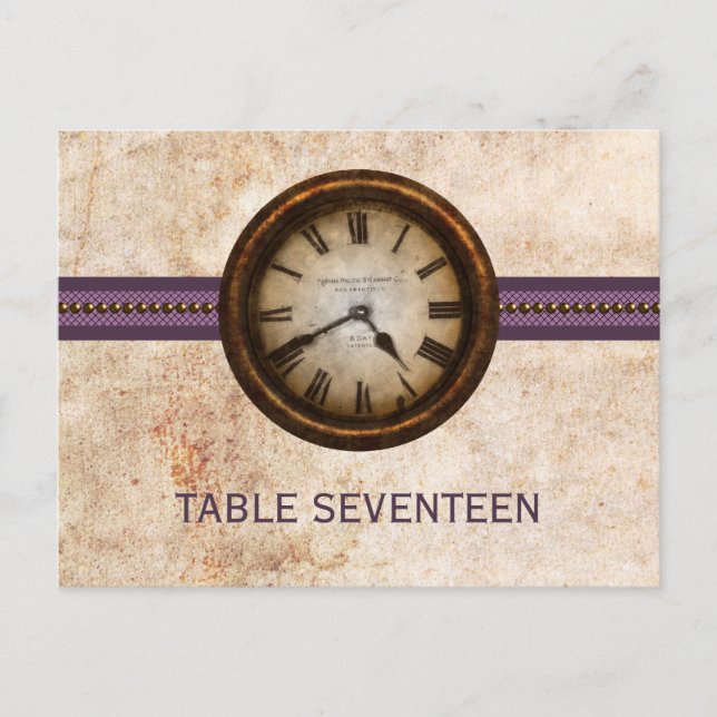 Numéro de table de l'horloge antique Carte postale (Devant)