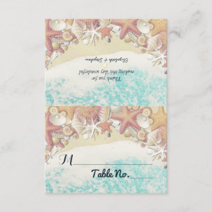 Numéro de table de lieu de mariage Été Plage Étoil