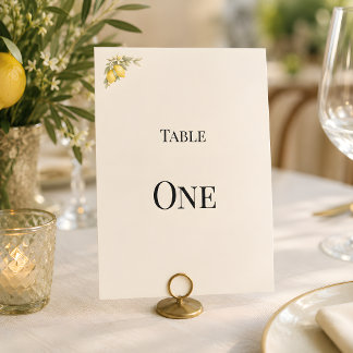 Numéro de table de luxe italien côtier méditerrané