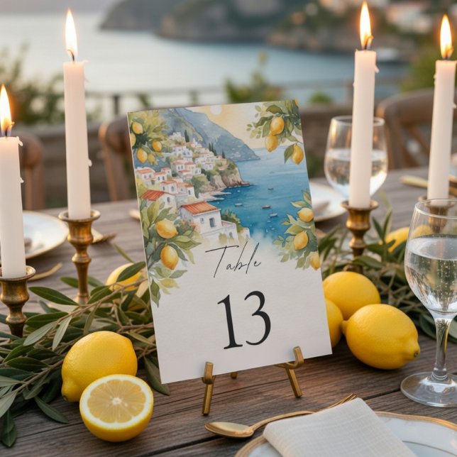 Numéro de table de mariage au citron de la côte d' (Créateur téléchargé)