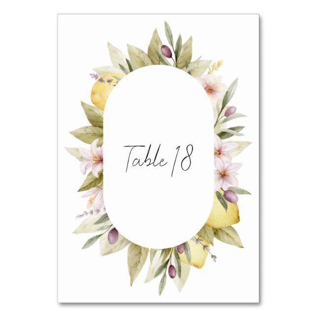 Numéro de table de mariage au verger d'oliviers (Par défaut)