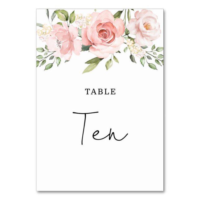 numéro de table de mariage aux roses teintées de r (Par défaut)