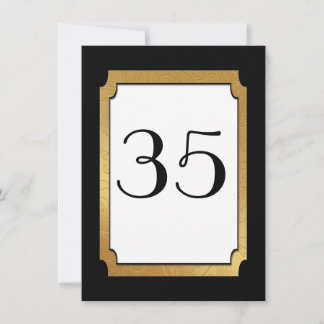 Numéro de table de mariage Black & Gold Wedding