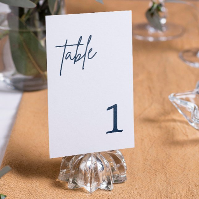Numéro de table de mariage bleu marine (Créateur téléchargé)