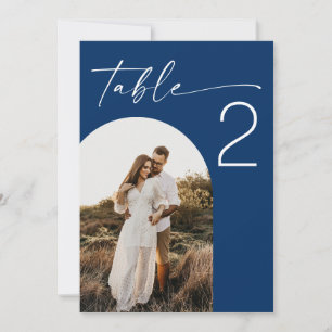 Numéro de table de mariage bleu marine Deep Blue A