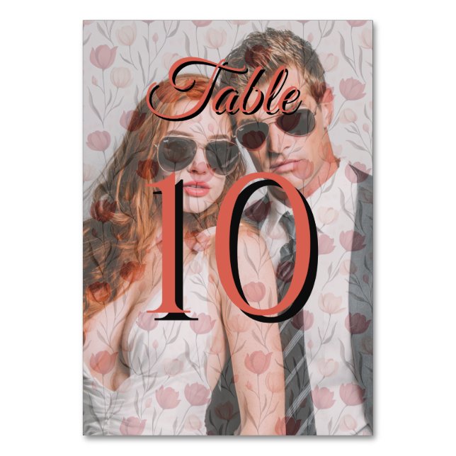 Numéro de table de mariage bohème avec fleur de tu (Par défaut)