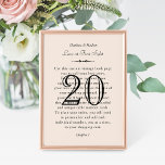 Numéro de table de mariage citation d'amour élégan<br><div class="desc">Racontez votre histoire d'amour sur chaque table avec ce numéro de table de mariage sur une page de livre vintage. Conçu pour ressembler à une page d'un roman classique, la carte présente vos noms de couple et un titre personnalisé en calligraphie élégante, avec un passage d'histoire personnalisé et un numéro...</div>