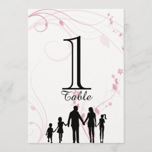 Numéro de table de Mariage de famille fusionné