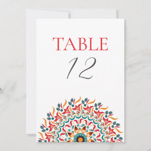 Numéro de table de mariage de Festival Elegance Ma