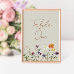 Numéro de table de mariage de jardin de fleurs sau