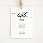 Numéro de table de Mariage de script élégant class<br><div class="desc">Classic Elegant Script Mariage Numéros de table - parfait pour un tableau de sièges</div>