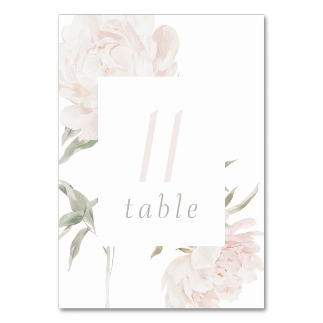 Numéro de table de mariage délicat et doux aux piv (Par défaut)