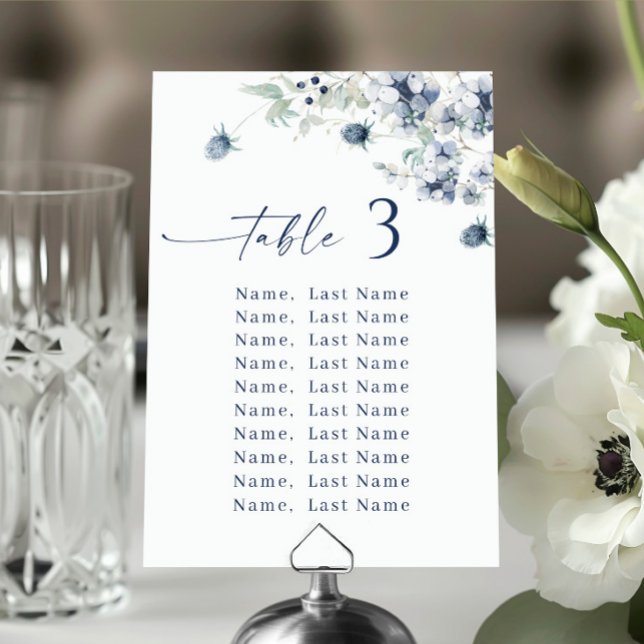 Numéro de table de mariage d'hiver Cartes de table (Créateur téléchargé)