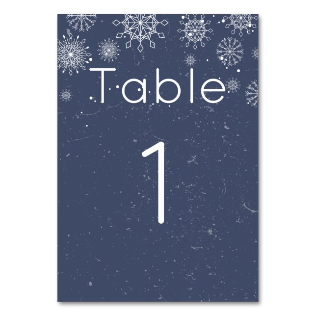 Numéro de table de mariage d'hiver flocon de neige (Par défaut)
