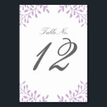 Numéro de table de mariage du jardin secret - Orch<br><div class="desc">Elégant design de mariages floraux violets par Shelby Allison. Cliquez sur le lien ci-dessous pour voir l'ensemble de la Collection Jardin Secret qui comprend les invitations correspondants,  les cartes rsvp,  les timbres-poste et plus encore.</div>