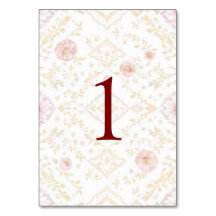 Numéro de table de mariage élégant