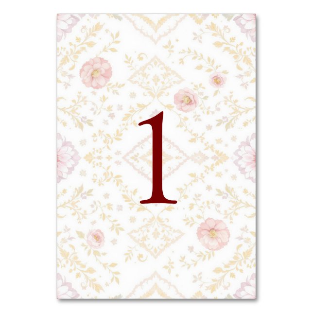 Numéro de table de mariage élégant (Par défaut)