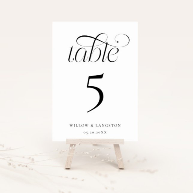 Numéro de table de mariage élégant (Créateur téléchargé)