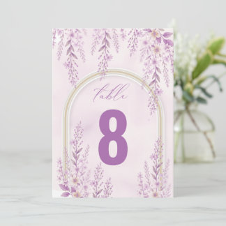 Numéro de table de mariage élégant en rose tendre