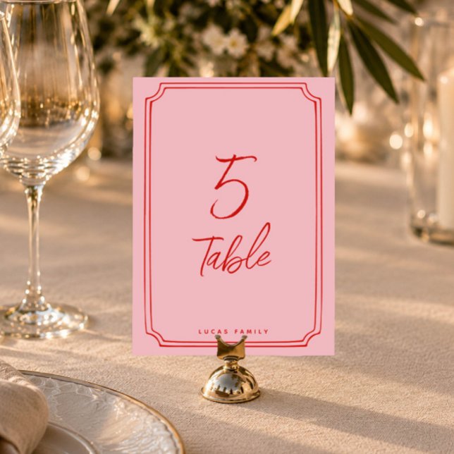Numéro de table de mariage élégant et simple manus (Créateur téléchargé)