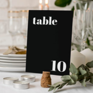 Numéro de table de mariage élégant et tendance