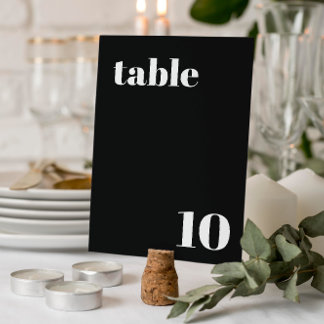 Numéro de table de mariage élégant et tendance