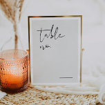 Numéro de table de mariage élégant moderne<br><div class="desc">C'est un numéro de table de mariage moderne et élégant. Modifiez la plupart des libellés et toutes les polices et les couleurs arrière - plans. // Pour les articles correspondants, veuillez visiter la collection "EMMA" dans le magasin Sincerely By Nicole Zazzle. * Si vous aimez ce design mais ne le...</div>