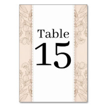 Numéro de table de mariage en art botanique rose p