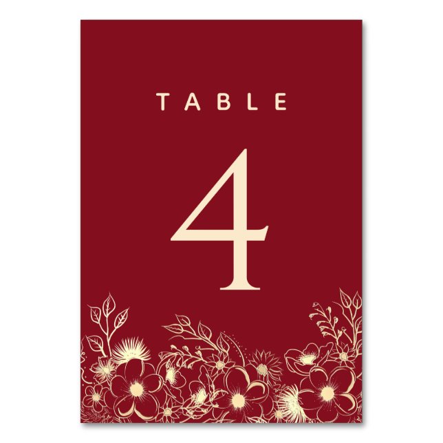 Numéro de table de mariage en Bourgogne (Par défaut)