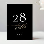 Numéro de table de mariage en calligraphie Noir Or<br><div class="desc">Commandez les numéros séparément. Sinon,  vous obtiendrez 10 numéros de 1 si vous en commandez 10. C'est comme commander n'importe quoi d'autre.</div>