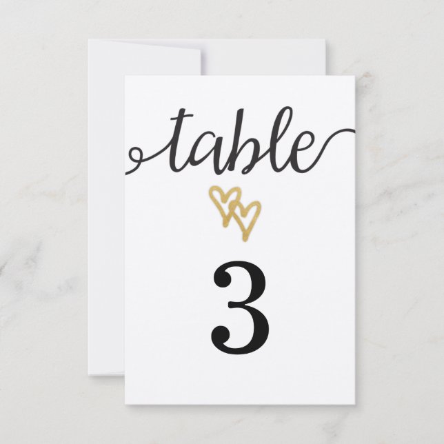 Numéro de table de mariage en papier kraft avec co (Devant)