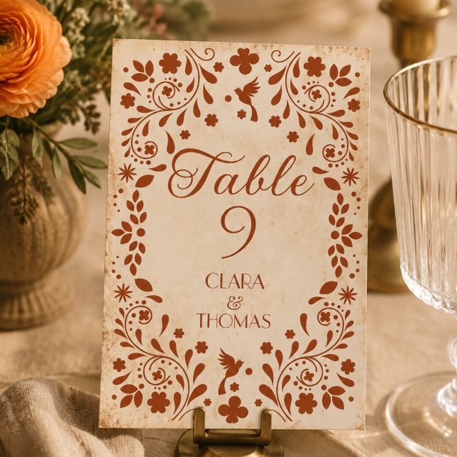 Numéro de table de mariage en terre cuite beige me (Créateur téléchargé)