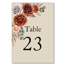 Numéro de table de mariage en terre cuite et herbe