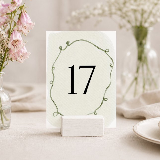 Numéro de table de mariage Fine Art Botanique Vign (Créateur téléchargé)