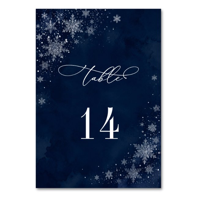 Numéro de table de mariage Flocons de neige de min (Par défaut)