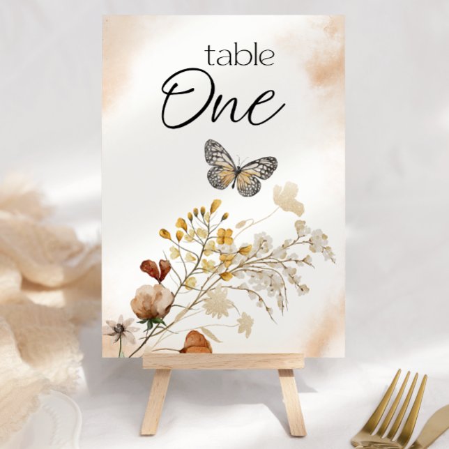 Numéro de table de mariage floral miniature botani (Créateur téléchargé)