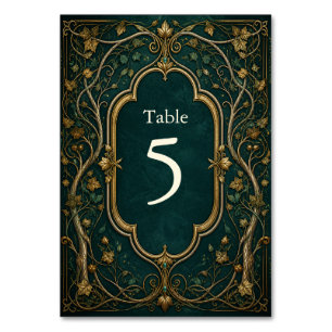 Numéro de table de mariage Forêt Enchantée