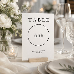 Numéro de table de mariage géométrique minimaliste