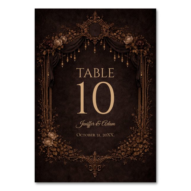 Numéro de table de mariage Halloween gothique élég (Par défaut)