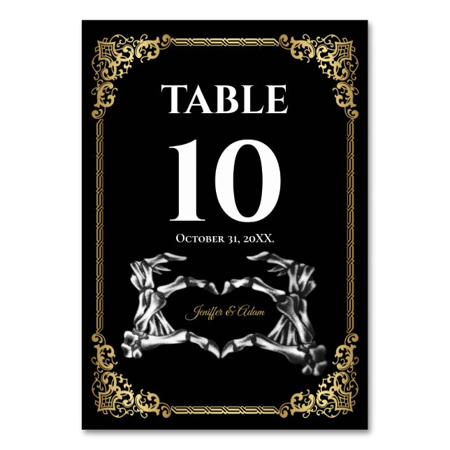 Numéro de table de mariage Halloween gothique fonc (Par défaut)