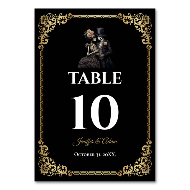 Numéro de table de mariage Halloween gothique fonc (Par défaut)