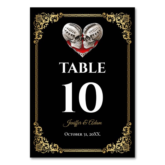 Numéro de table de mariage Halloween gothique somb (Par défaut)