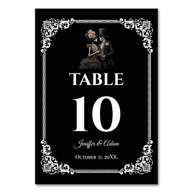 Numéro de table de mariage Halloween gothique somb (Par défaut)