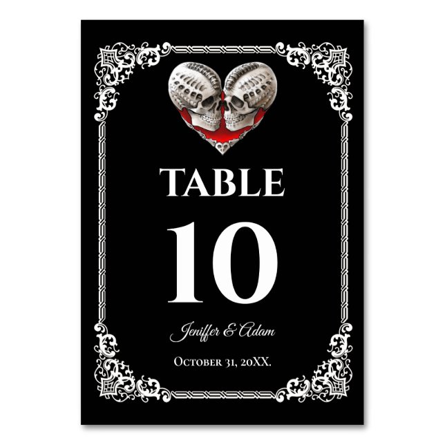 Numéro de table de mariage Halloween gothique somb (Par défaut)