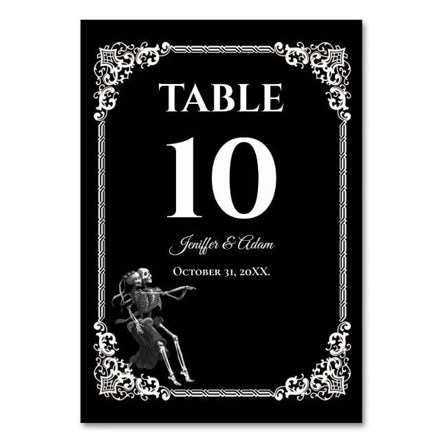 Numéro de table de mariage Halloween gothique somb (Par défaut)