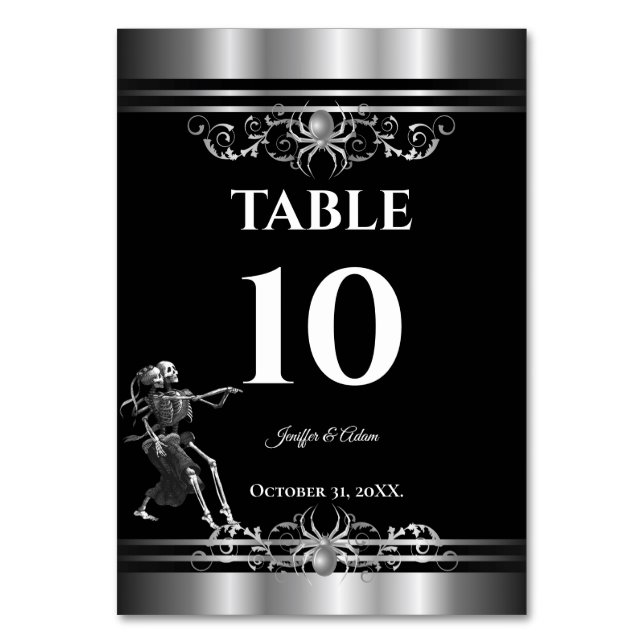 Numéro de table de mariage Halloween gothique somb (Par défaut)