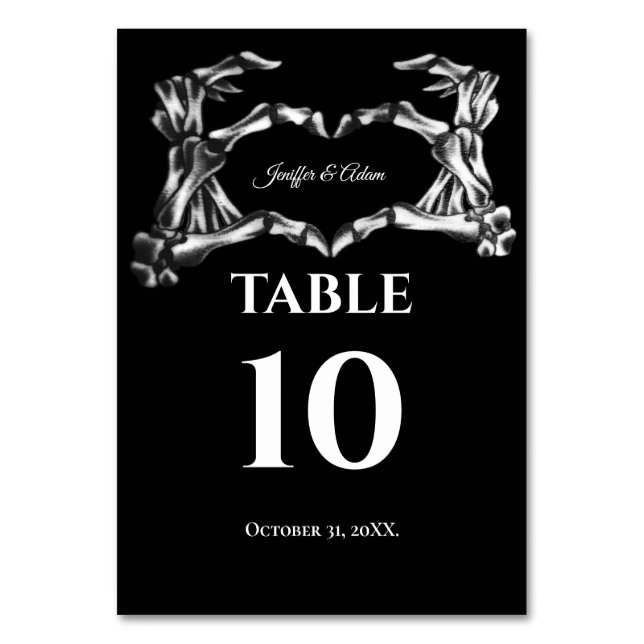 Numéro de table de mariage Halloween gothique somb (Par défaut)