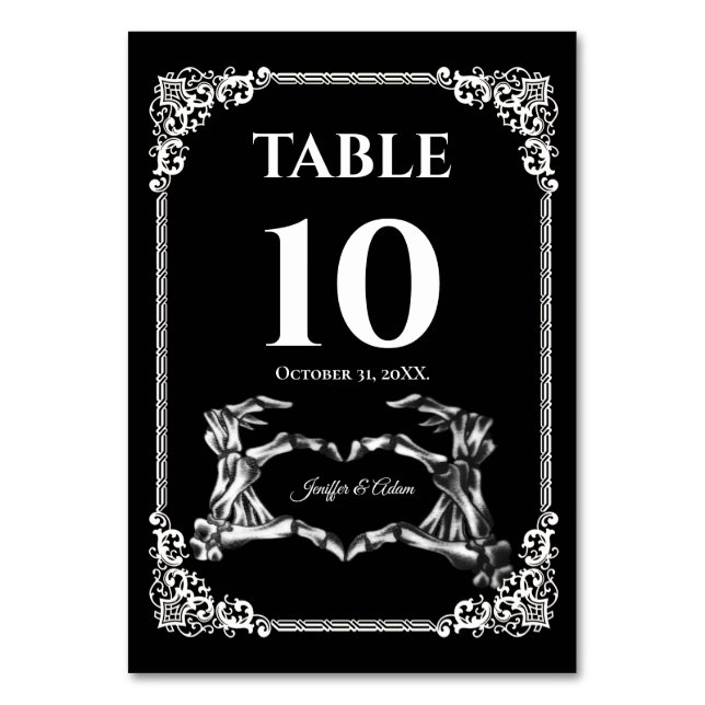 Numéro de table de mariage Halloween gothique somb (Par défaut)