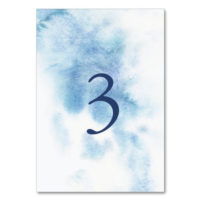Numéro de table de mariage hivernal bleu poussiére (Par défaut)